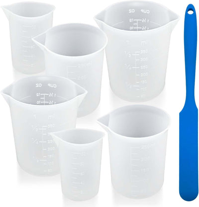 Vasos medidores de silicona YuCool para derretir chocolate con capacidad 100, 250 y 11.8 fl oz