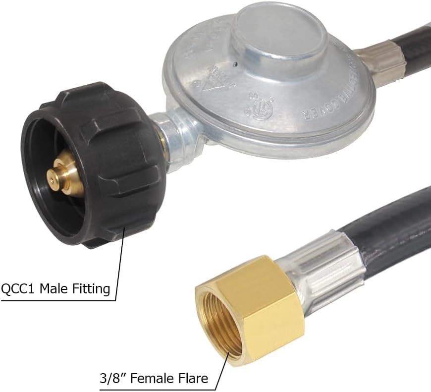 Manguera propano 6ft adaptador 3/8pulg para parrilla Blackstone