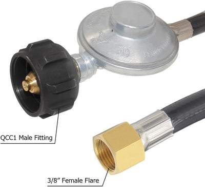 Manguera propano 6ft adaptador 3/8pulg para parrilla Blackstone