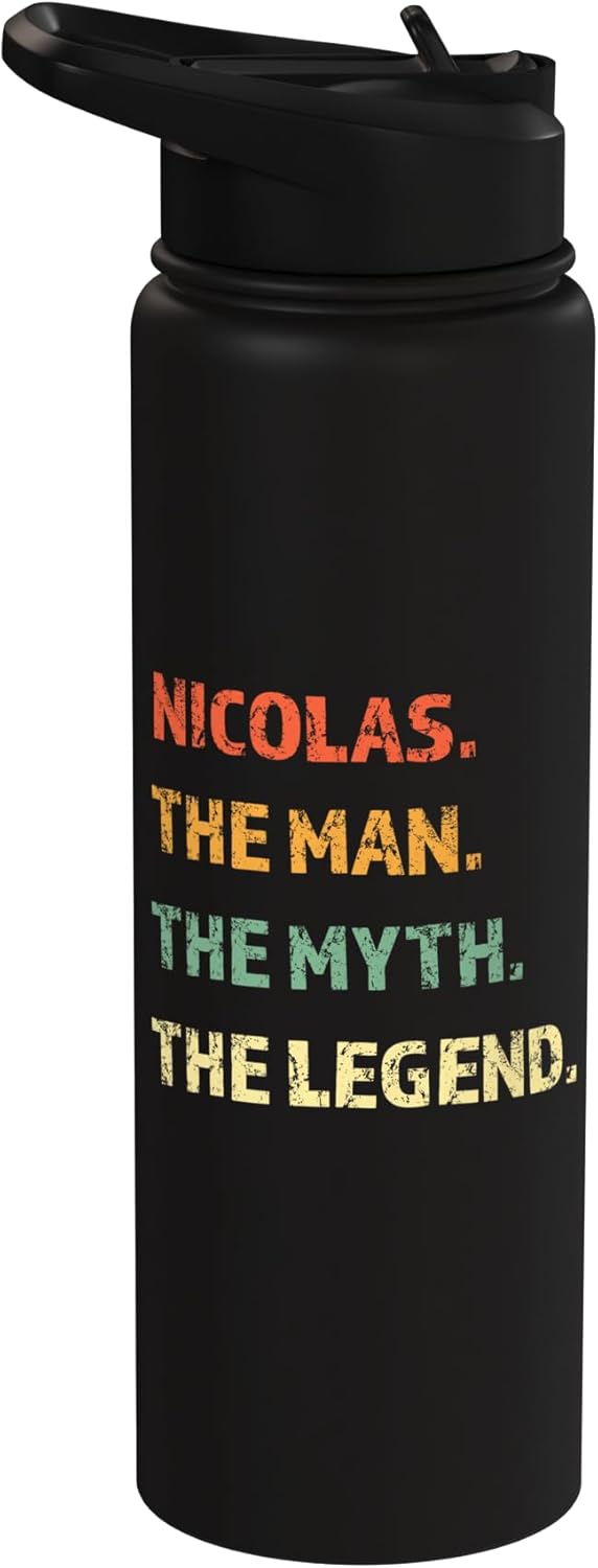 Botella agua aislada acero inox con nombre personalizado