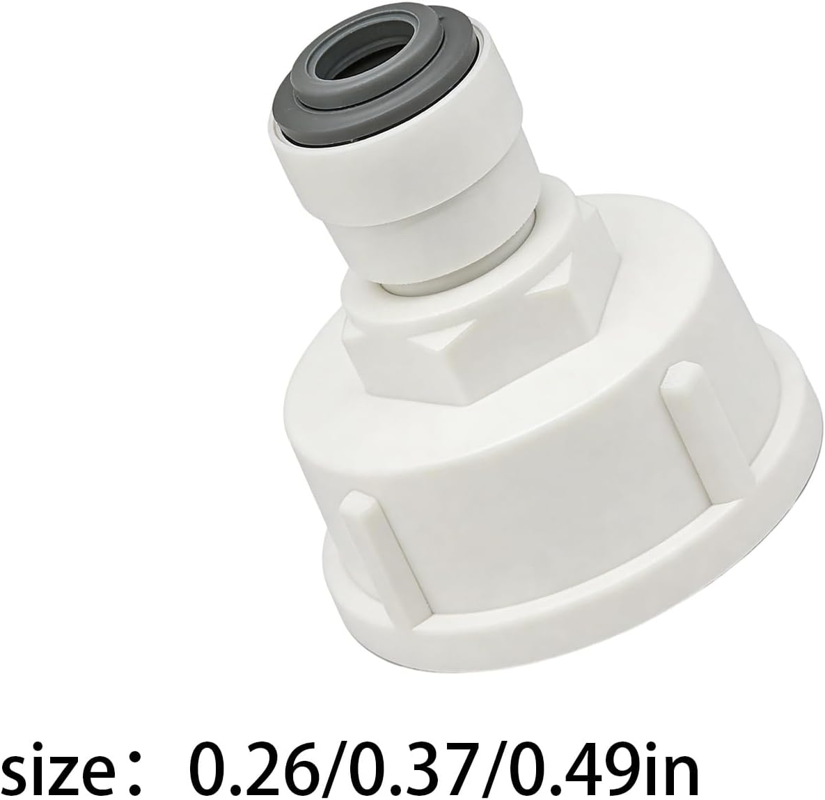 Adaptador conex. rápida plástico blanco RO 1/4" a 1/2"