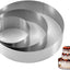 Molde redondo grande de acero inoxidable para tartas traje de 4/6/8 pulgadas