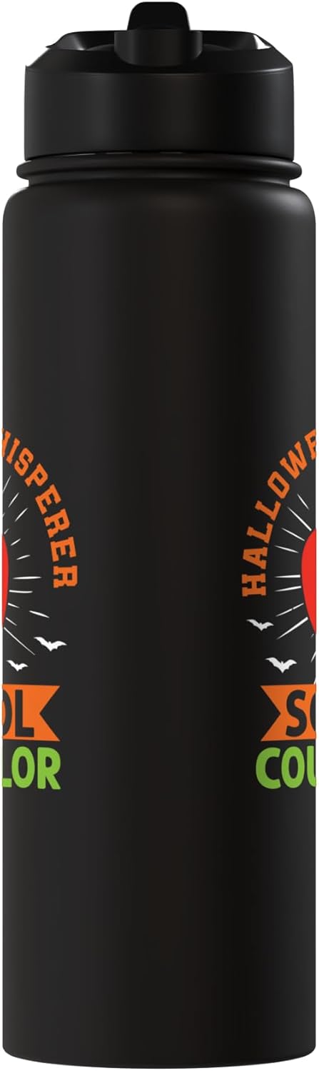 Bottella de agua acero inoxidable aislada para consejero escolar Halloween