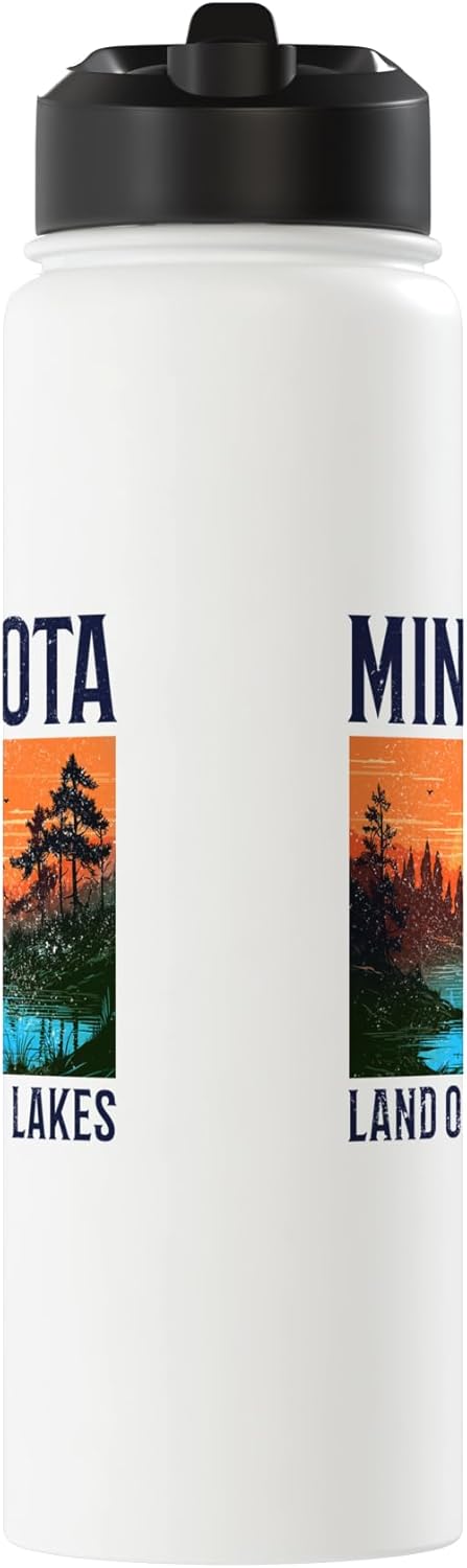 Botella agua acero inox aislada Minnesota