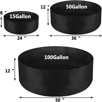 Bolsa cultivo 15gal tela resistente 24x8pulg negro