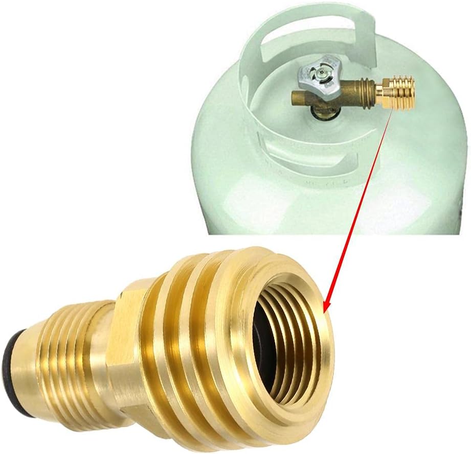 Adaptador tanque propano válvula POL a manguera QCC1 regulador