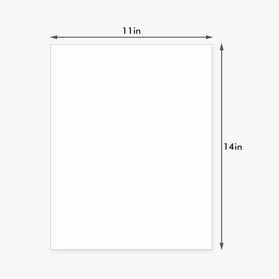 100 Tableros Respaldo Blanco 11x14 Sin Ácidos para Impresiones