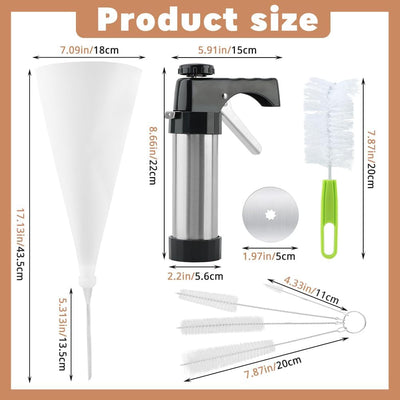 Kit Chu Rross Maker acero inox 3 boquillas color plata