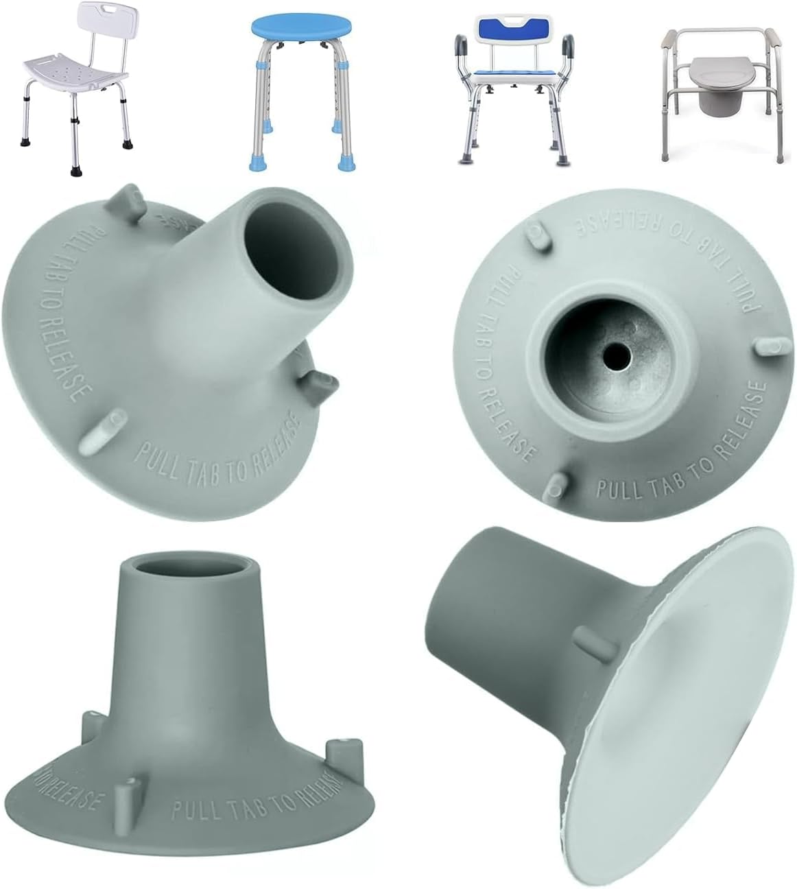 Patas repuesto silla ducha set 4 almohadillas antiderrap