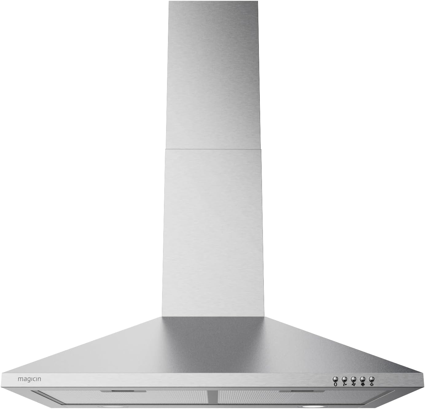 Campana extractora pared acero inox 30pulg 380CFM 3 vel LED