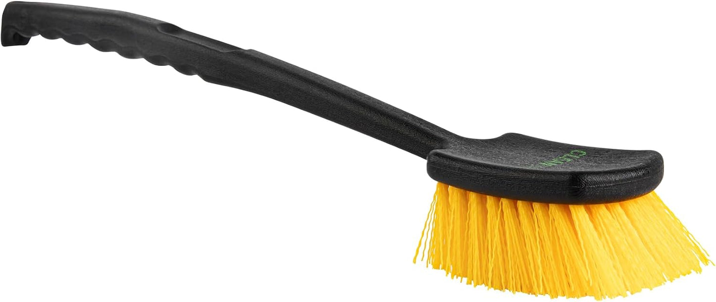 Cepillo fregar mango largo 20pulg 4uds cerdas plástico amarillo
