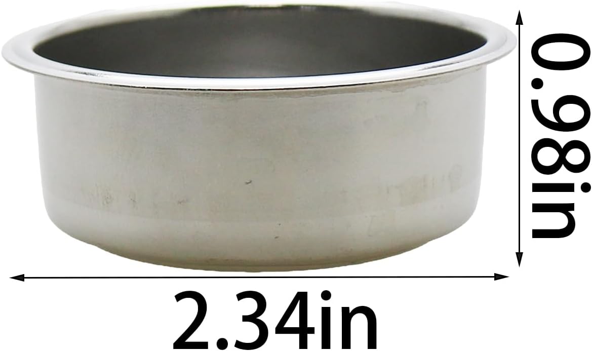 Filtro doble acero inox plateado adecuado para máquina espresso