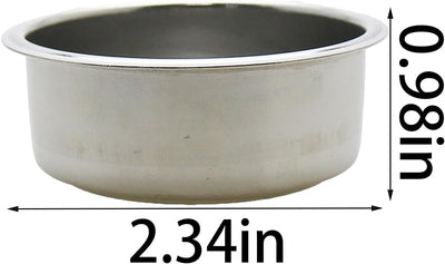 Filtro doble acero inox plateado adecuado para máquina espresso
