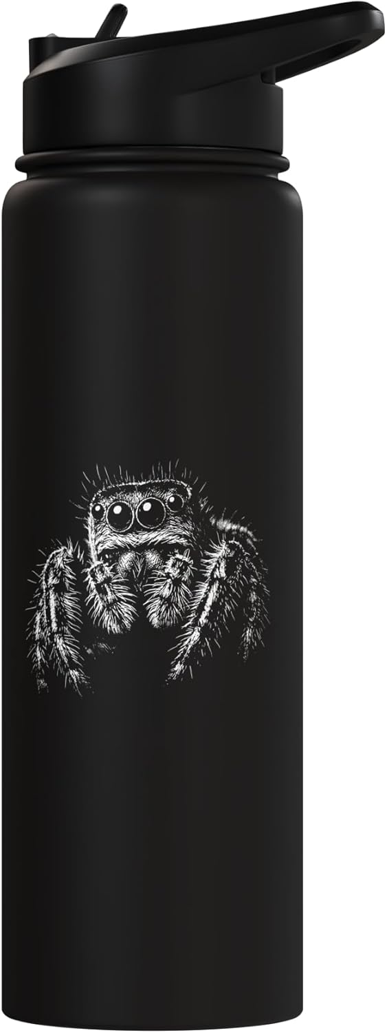 Botella agua acero inox térmica negro y blanco