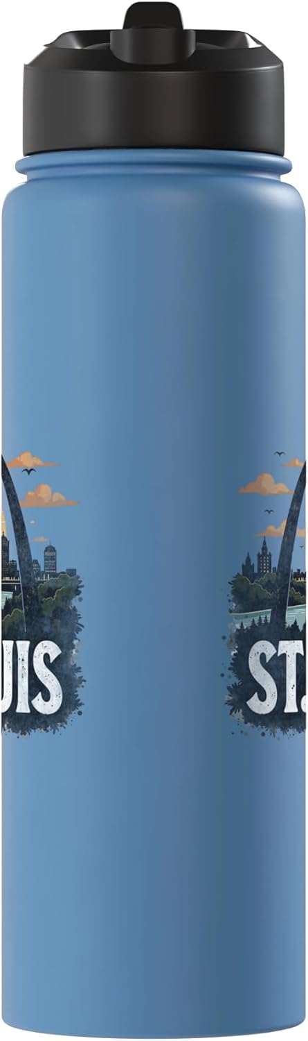 Botella de agua acero inoxidable vintage St. Louis