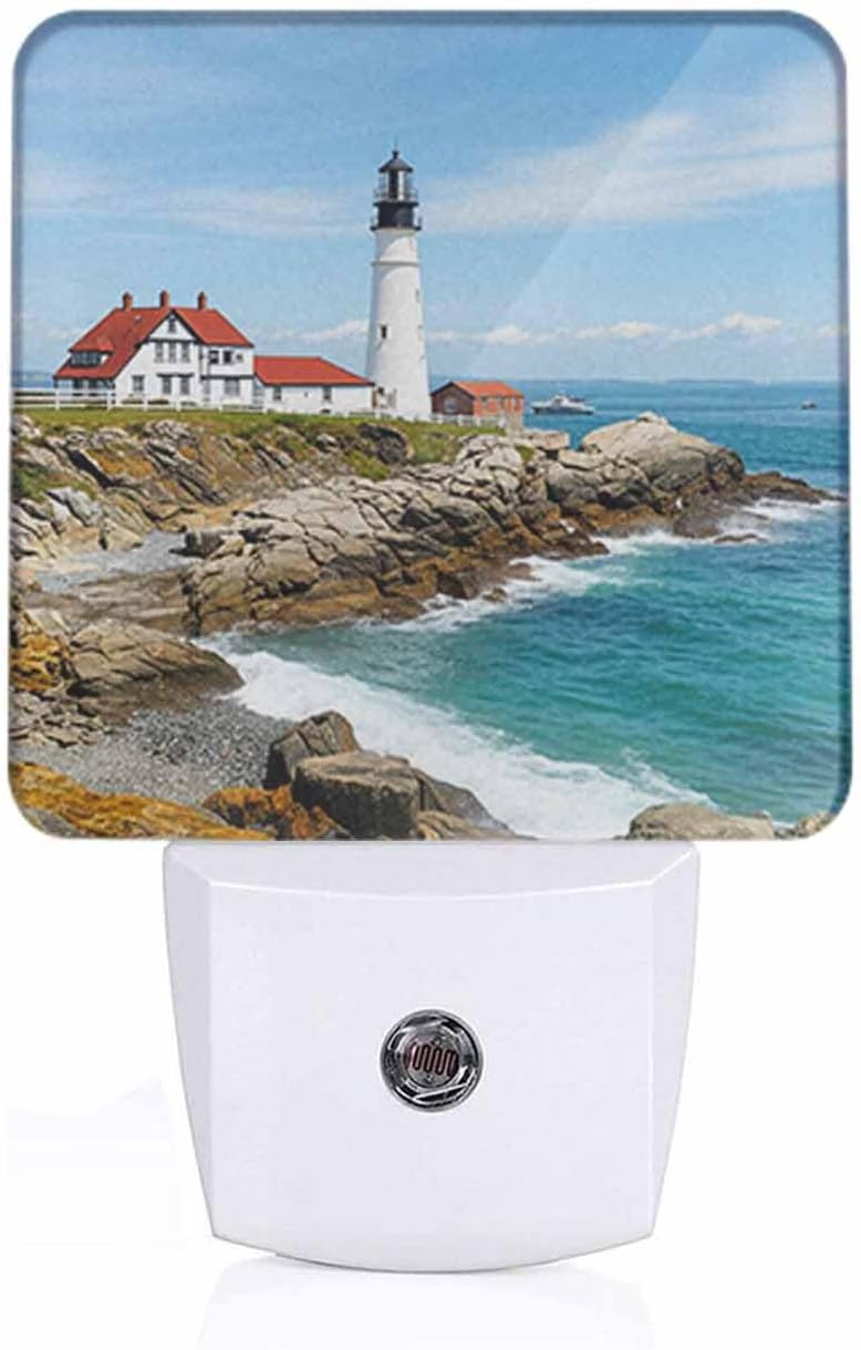 Faro enchufable Portland Head sensor luz dormitorio baño