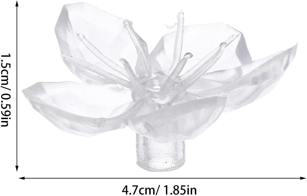 80 Pzas Bombillas Flor Cerezo Transparentes para Cadena Luces LED