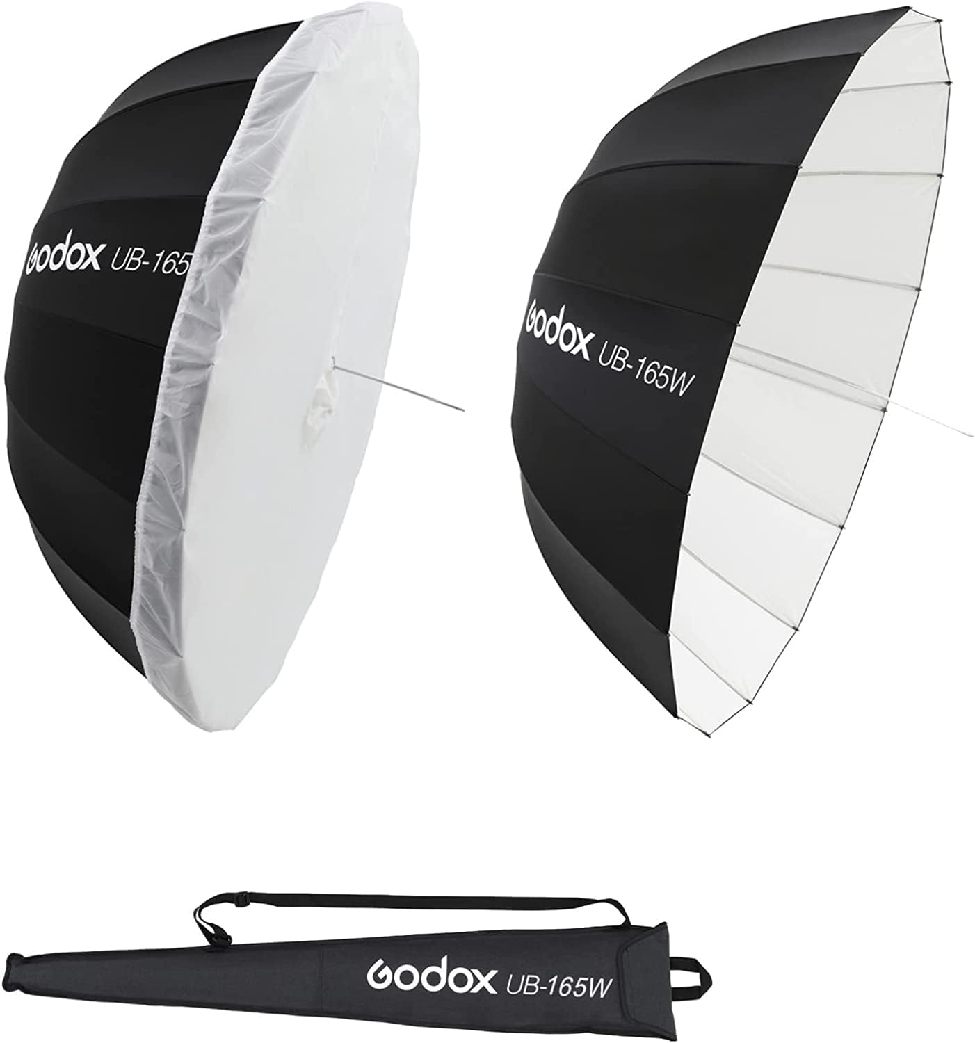 Paraguas reflectante 65pulg estudio luz suave con difusor