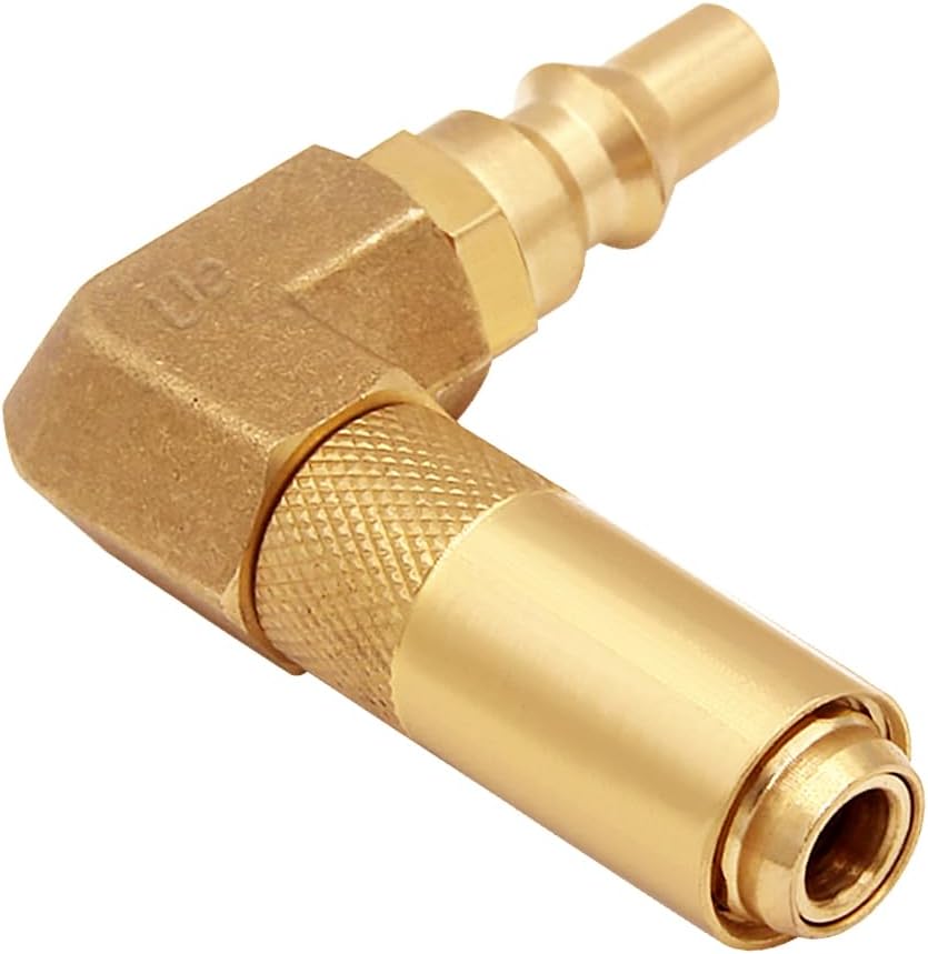 Codo conversión propano RV latón 1/4pulg para Blackstone 17/22