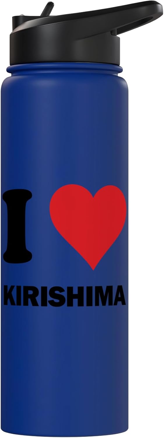 Botella de agua aislada de acero inoxidable I Heart Kirishima