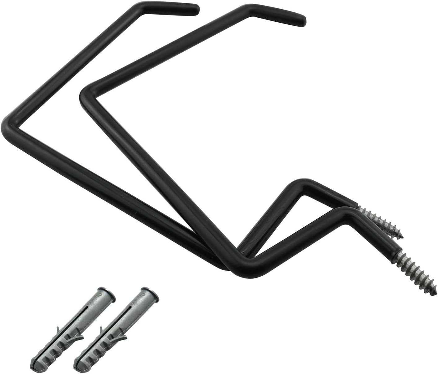 2 Ganchos Escalera Espiral Negro Resistentes Para Colgar
