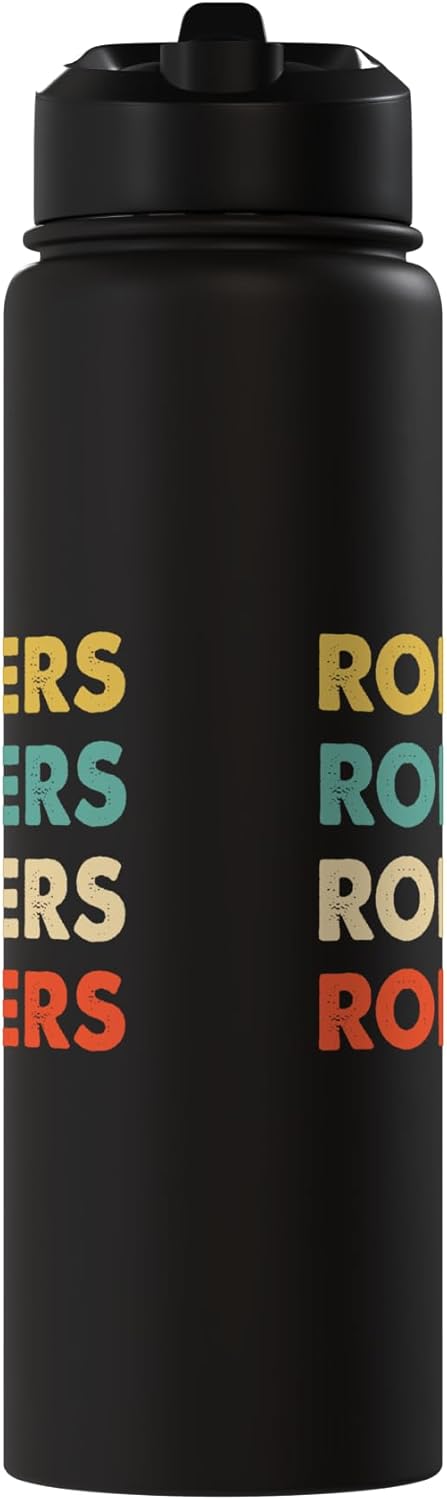 Botella de agua acero inoxidable aislada Rodgers Name
