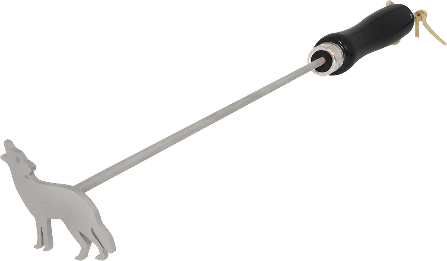 Hierro para carne bollos madera cuero