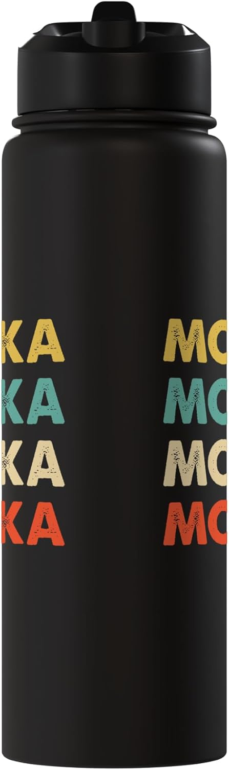 Botella de agua acero inoxidable aislada Monika