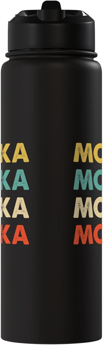 Botella de agua acero inoxidable aislada Monika