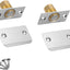 Accesorios magnéticos puerta armario acero inox plateado set 2