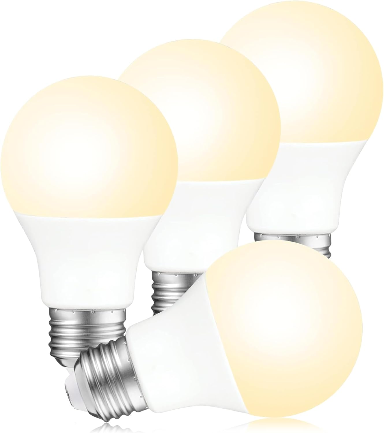 Bombilla LED A19 equivalente 60W blanco suave 2700K pack 4
