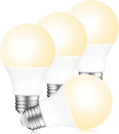 Bombilla LED A19 equivalente 60W blanco suave 2700K pack 4