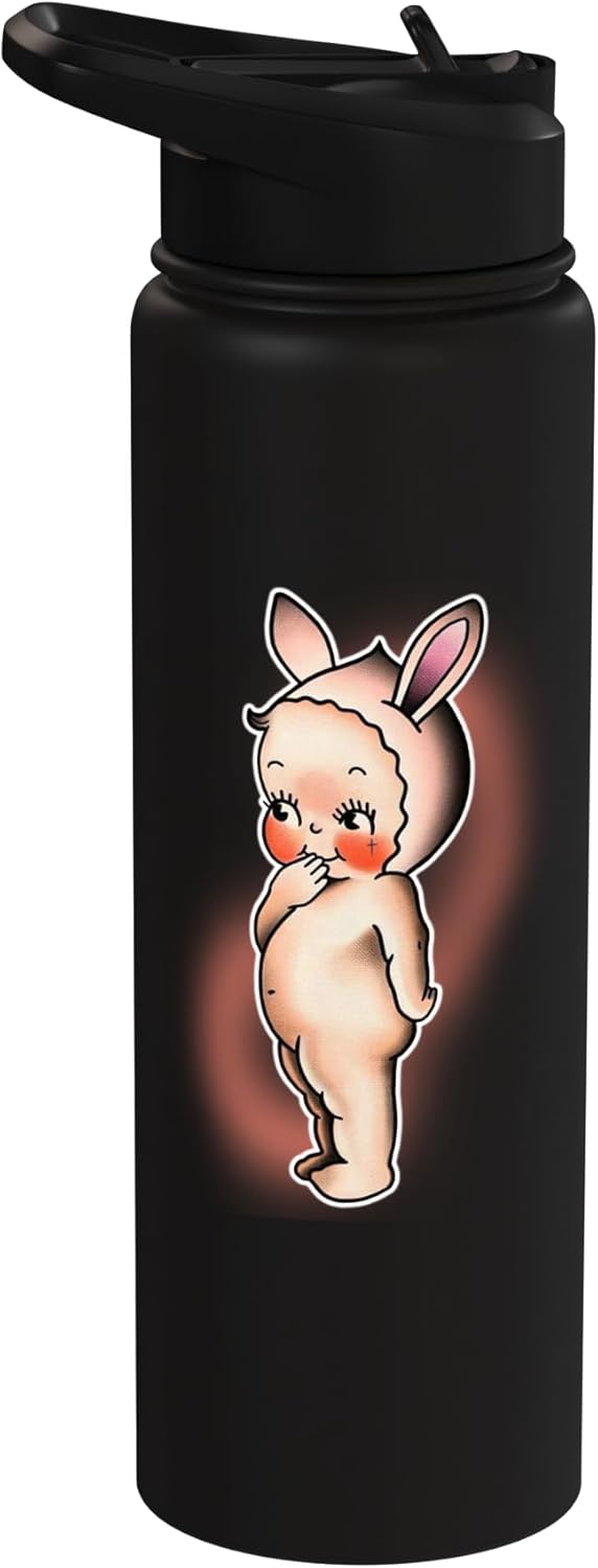 Bebida para bebé Kewpie Conejo de acero inoxidable aislado