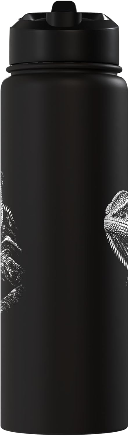 Botella de agua acero inoxidable sin BPA para amantes de animales en blanco y negro