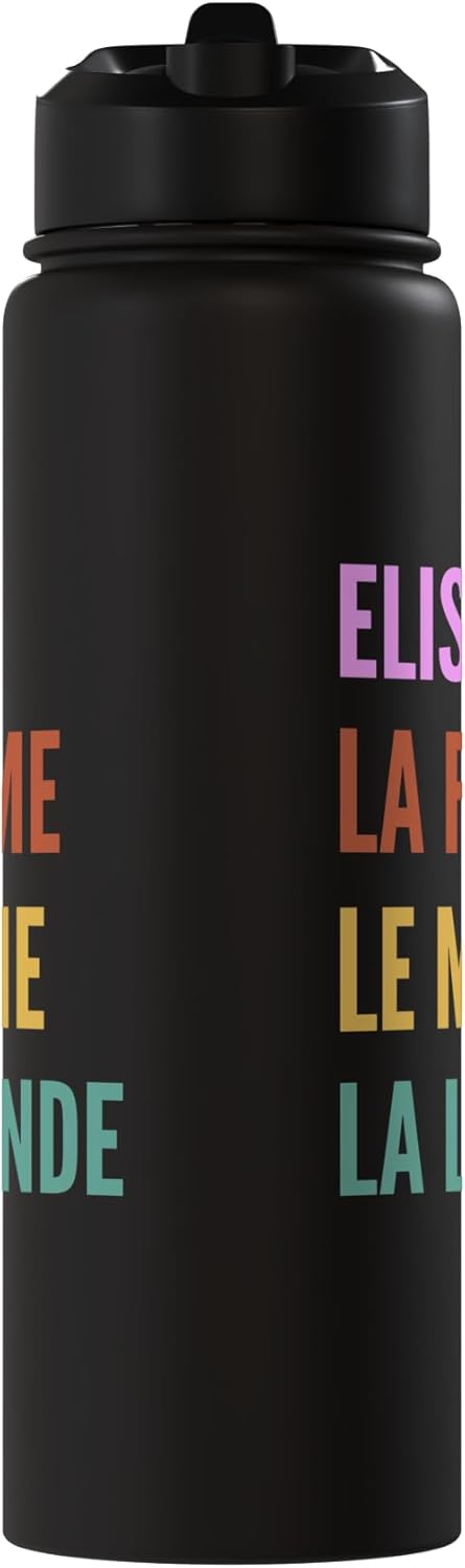 Botella de agua acero inoxidable Elise diseño divertido francés