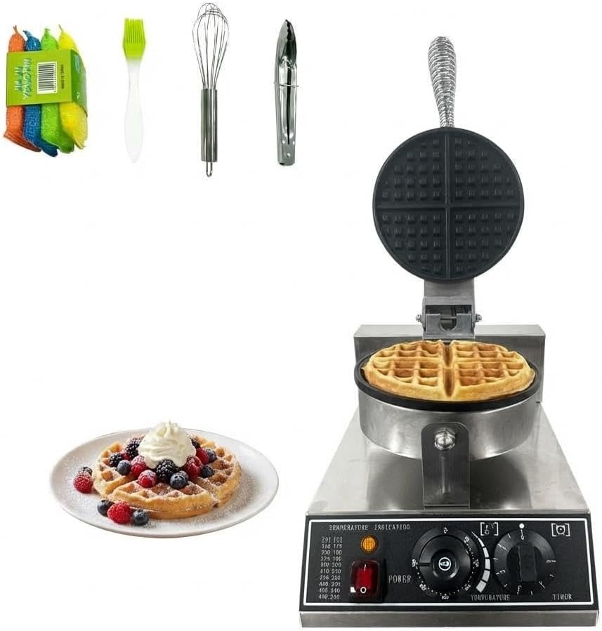 Tostador panqueques 1200W acero con temp. y control