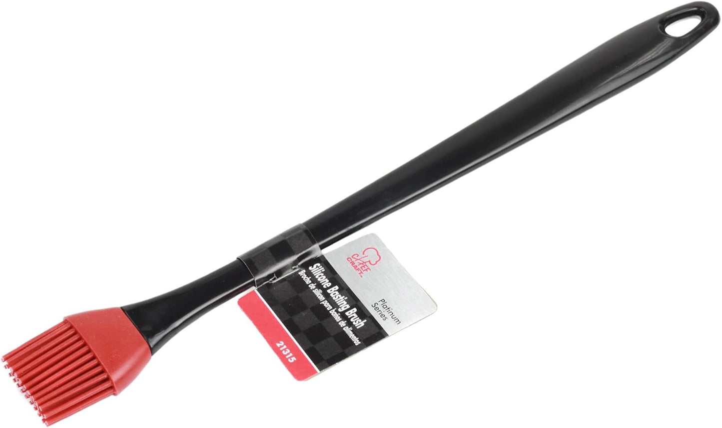 Cepillo silicona 14pulg negro/rojo