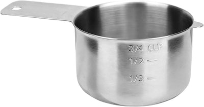 Taza medidora de acero inoxidable para cocina y café con medidas dobles