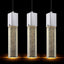 Lámpara colgante cristal níquel cepillado set 3