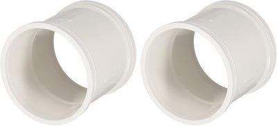 2 Acopladores PVC 3pulg Blanco Conector Tubo Redondo