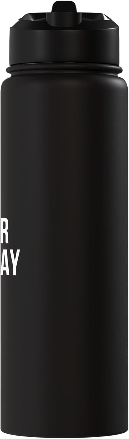 Botella agua acero inox aislada