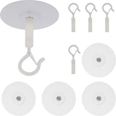 5 Ganchos Techo Autoadhesivos Para Plantas Blancos