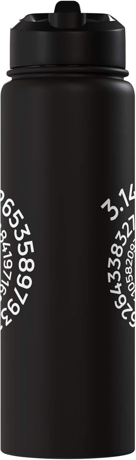 Bote de agua acero inoxidable sin BPA con símbolo pi