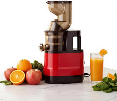 Máquina exprimidora en frío de 300 W sin BPA roja