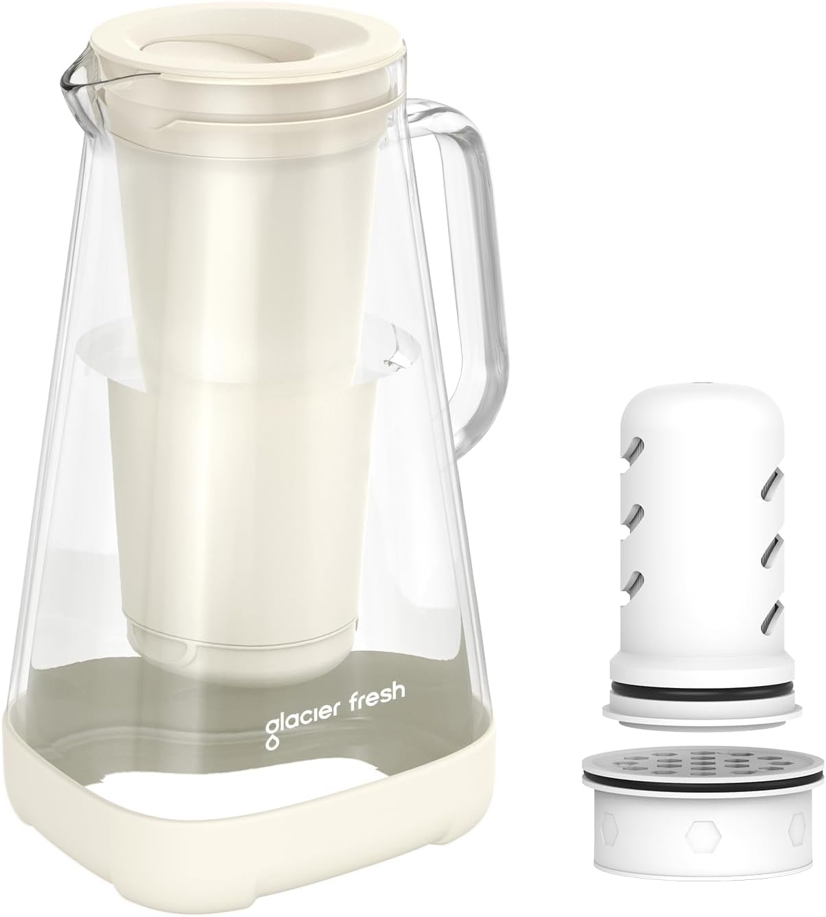 Jarra de agua de vidrio Purela con filtro de carbón activado
