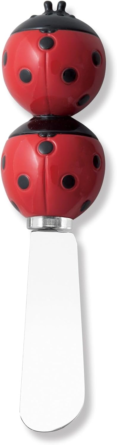 Set 3 Espátulas Queso Acero Inox Manija Resina Pintada Rojo