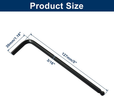 Llave Allen 3/16pulg forma L repuesto bicicleta mueble 10uds negro