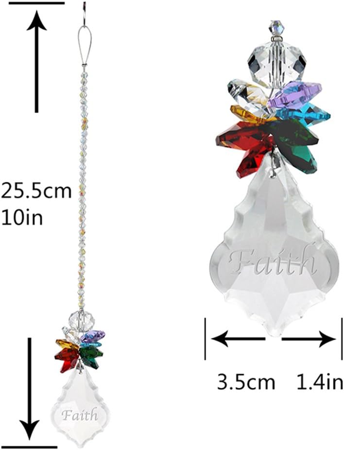 Atrapasoles cristal arco iris chakras barroco set 3