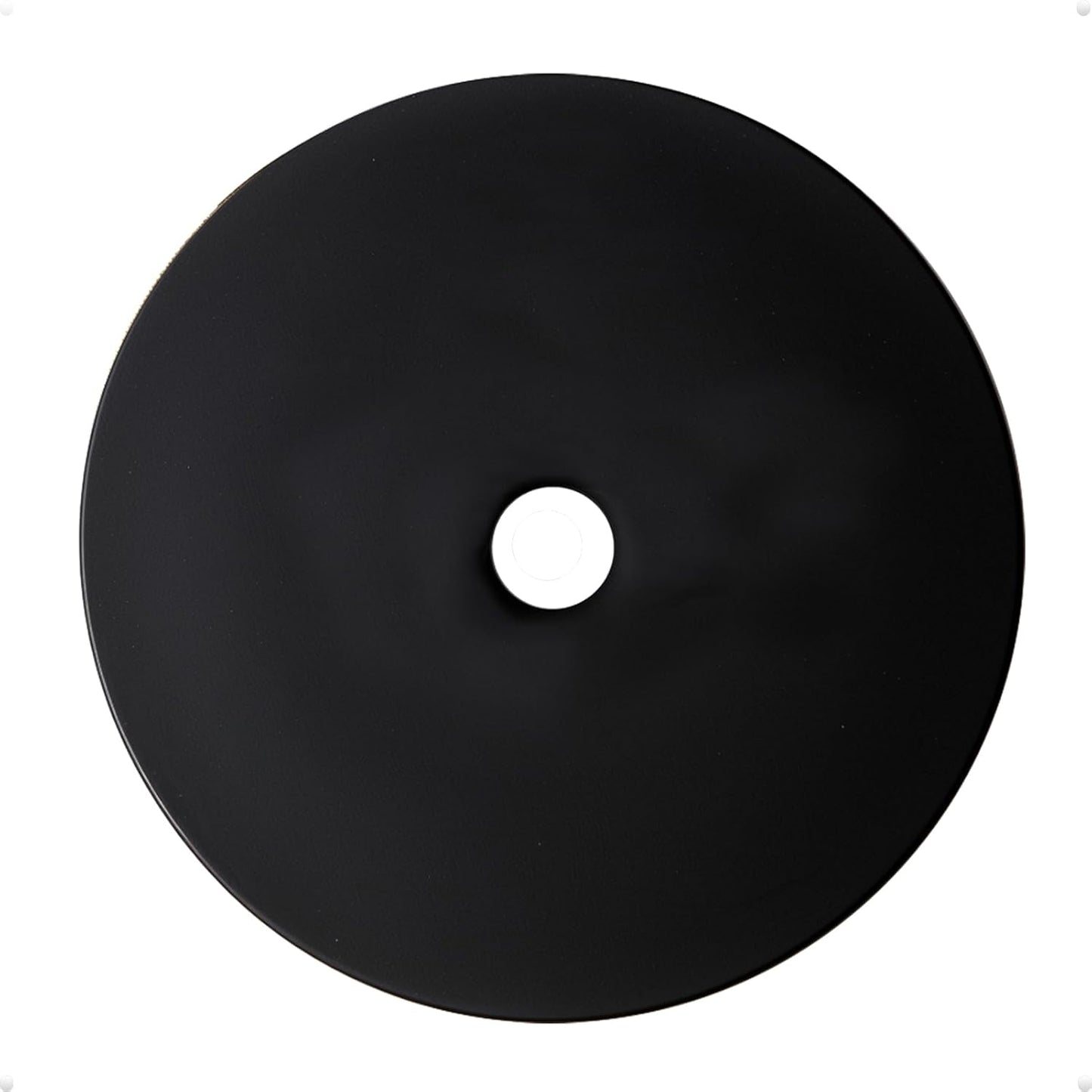 2 Pzas Placas Traseras Negro Mate para Pomos Gabinete 2-1/3pulg