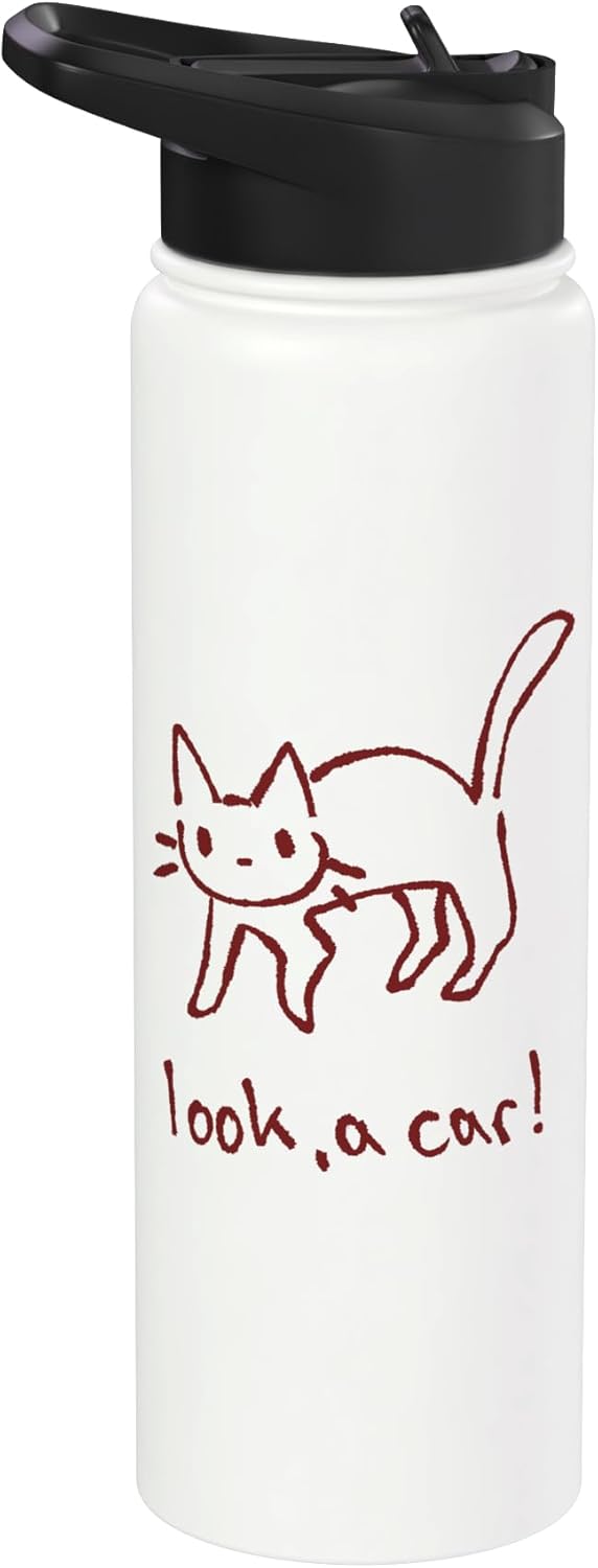 Vaso térmico acero inox con diseño gato meme